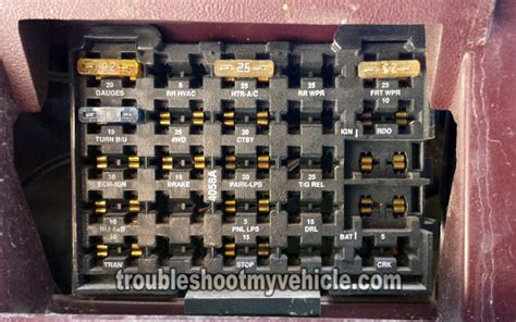 1990 chevy truck 1500 fuse box location 